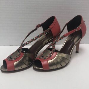 Luiza Perea metallic heels